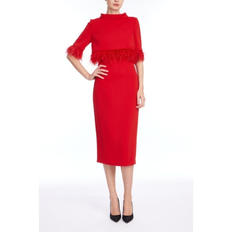 Badgley Mischka - Womens Feather Pop-Over