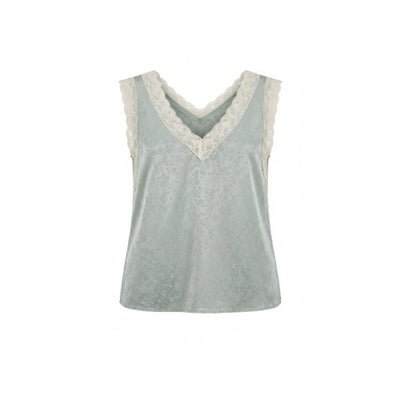 Liverpool Los Angeles - Womens V Neck Slvless Woven Top with Lace