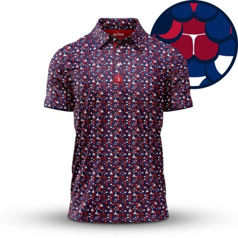 Bogey Bros - Mens Whale Tail Psycho Siren Polo