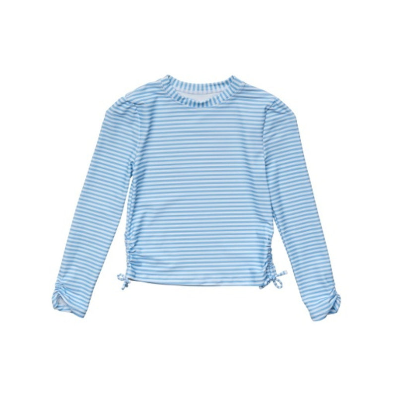 Snapper Rock - Girls Cornflower Stripe Long Sleeve Rash Top