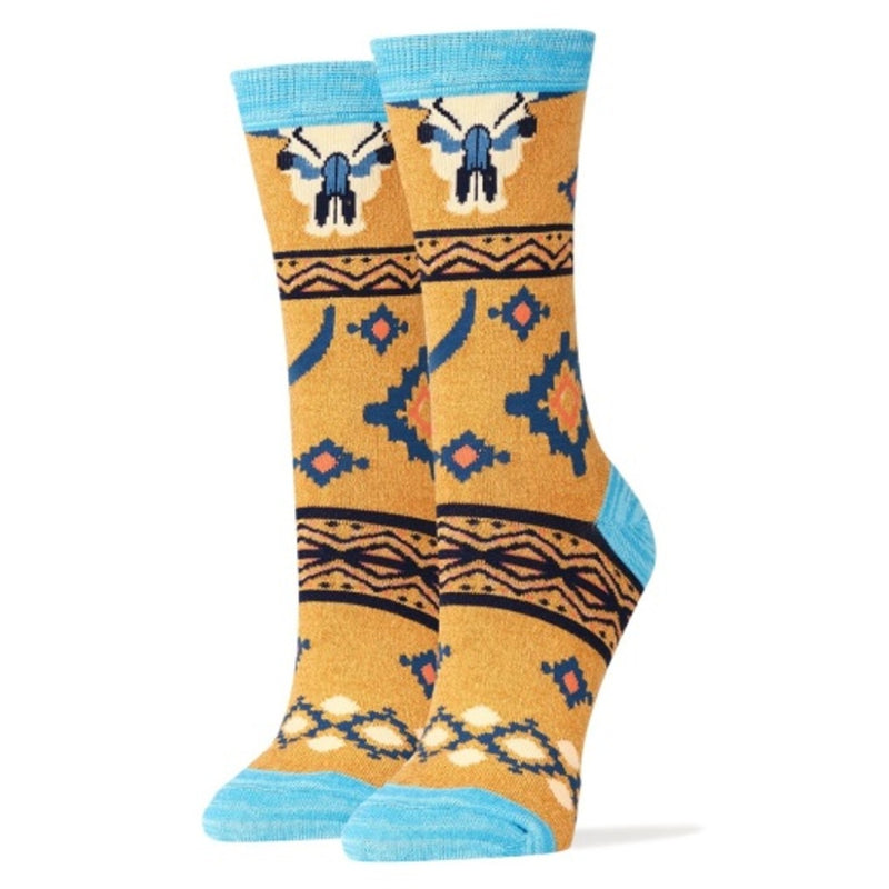 Oooh Yeah - Womens Crew Socks -Long Horn Summer