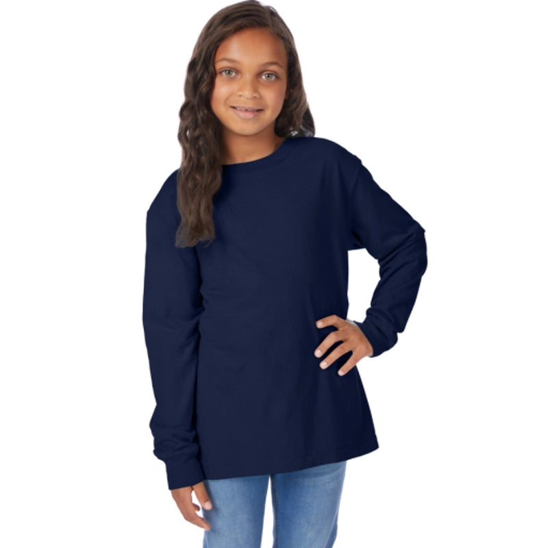 Hanes - Kids Garment Dyed Long Sleeve T-Shirt