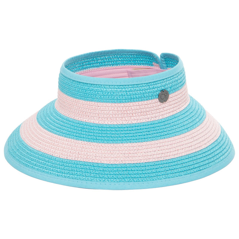 San Diego Hat Company - Ocean Pacific Womens Paperbraid Roll Up Visor