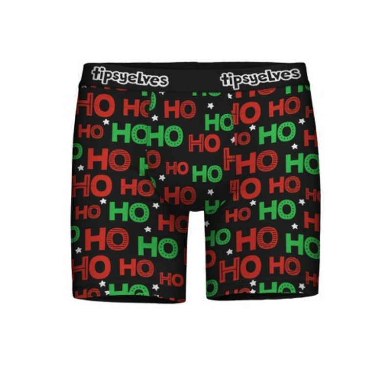 Tipsy Elves - Mens Red and Green Ho Ho Ho Boxer Briefs