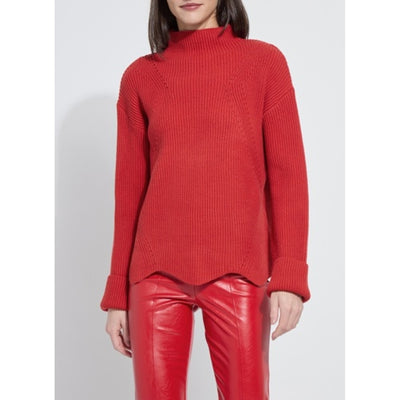 Lysse - Womens Hyacinth Cozy Rib Scallop Edge Pullover