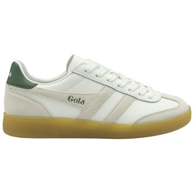 Gola - Womens Viper Leather Sneakers - White/White/Evergreen/Gum