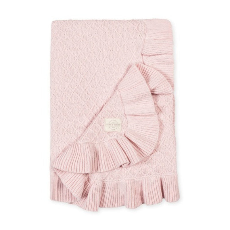 Hope & Henry - Baby Organic Ruffle Edge Baby Blanket