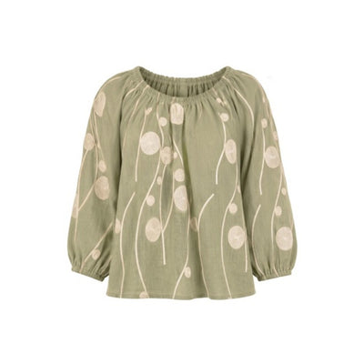 Liverpool Los Angeles - Womens 3/4 Sleeve Woven Top