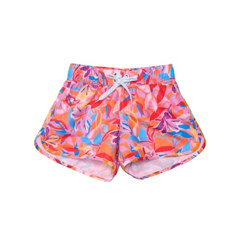 Snapper Rock - Girls Blooming Sunset Sustainable Board Shorts