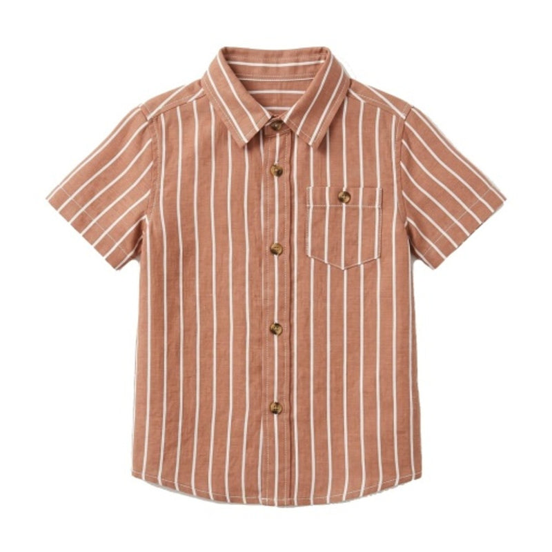 Hope & Henry - Boys Linen Short Sleeve Shirt