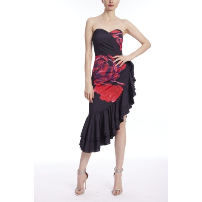 Badgley Mischka - Womens Roseprint Laceupback