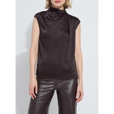 Lysse - Womens Aisha High Neck Draped Blouse