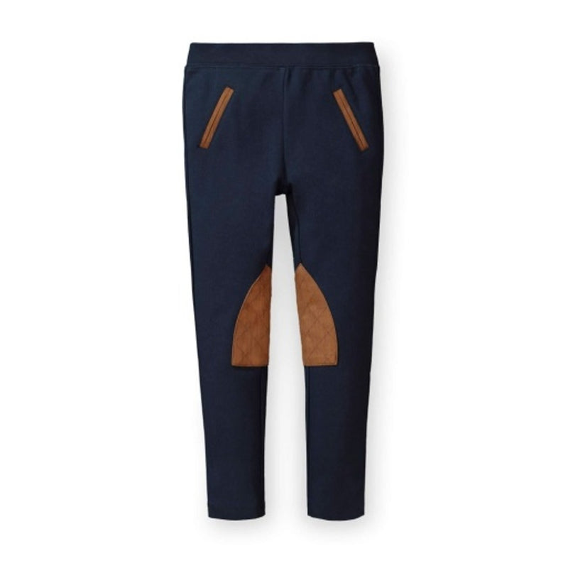 Hope & Henry - Girls Ponte Riding Pant Navy