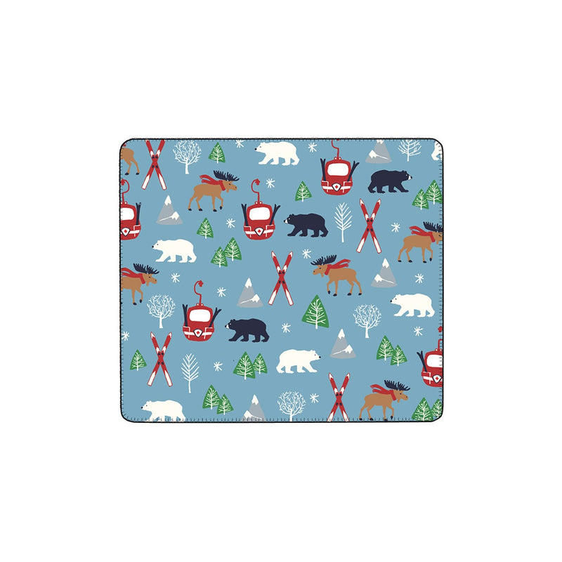 Little Blue House - Unisex Vintage Ski Fleece Blanket