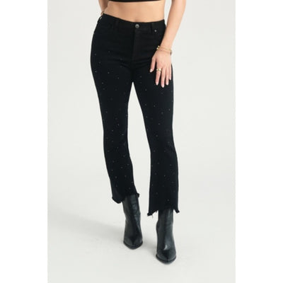 1822 Denim - Womens 28" Demi Boot Jean with Crystals