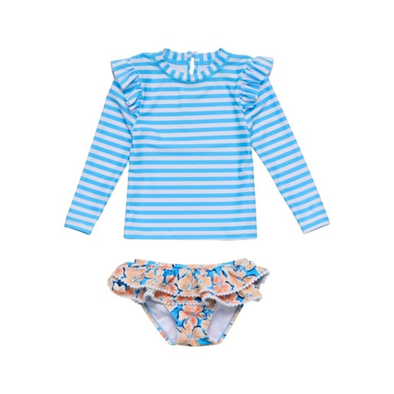 Snapper Rock - Girls Hibiscus Bay Recycled Ruffle Set