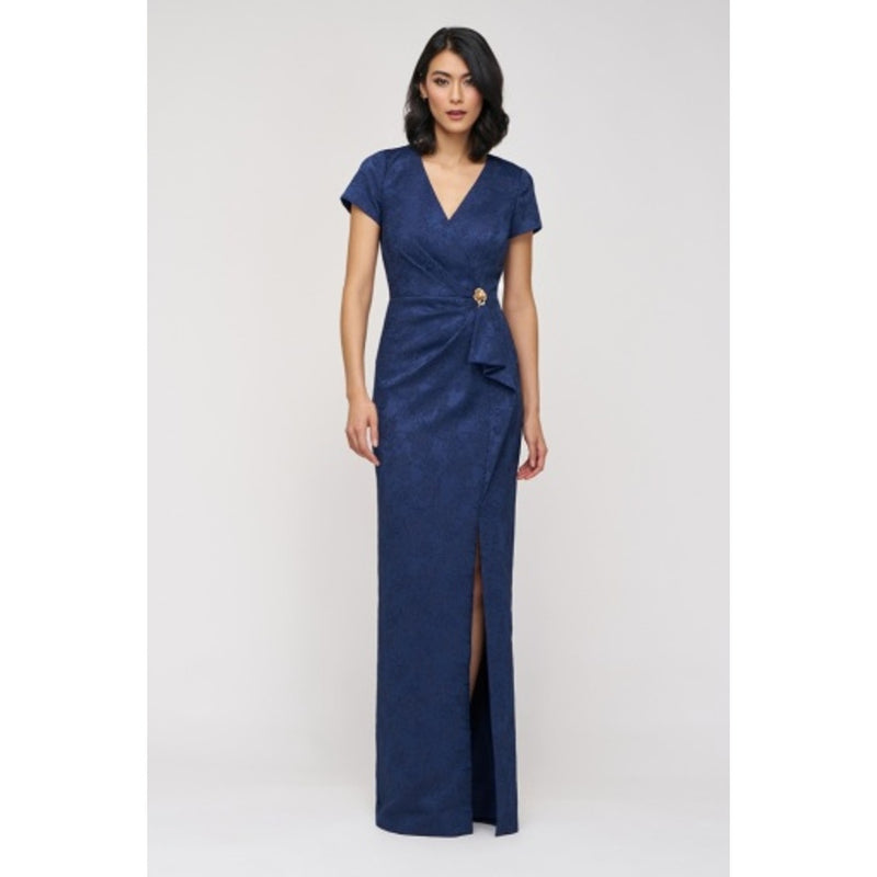 JS Collections - Womens Aidy Faux Wrap Gown