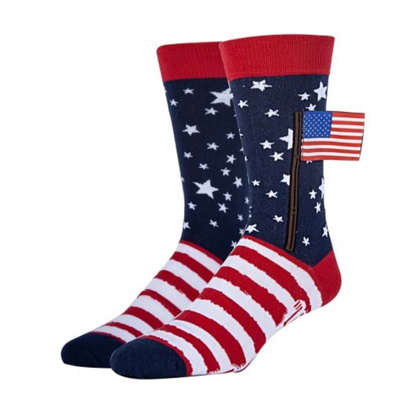 Oooh Yeah - Mens Liberty and Happiness-3d Sock-Mens Crew Sock