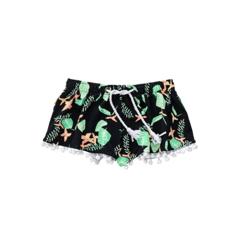 Snapper Rock - Girls Neon Rainforest Sustainable Swim Shorts