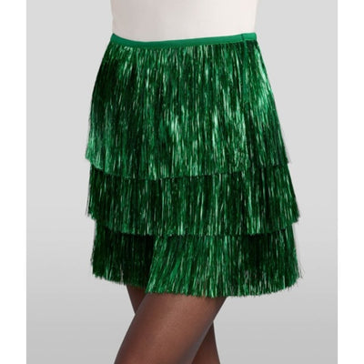 Tipsy Elves - Womens Green Tinsel Fringe Shorts