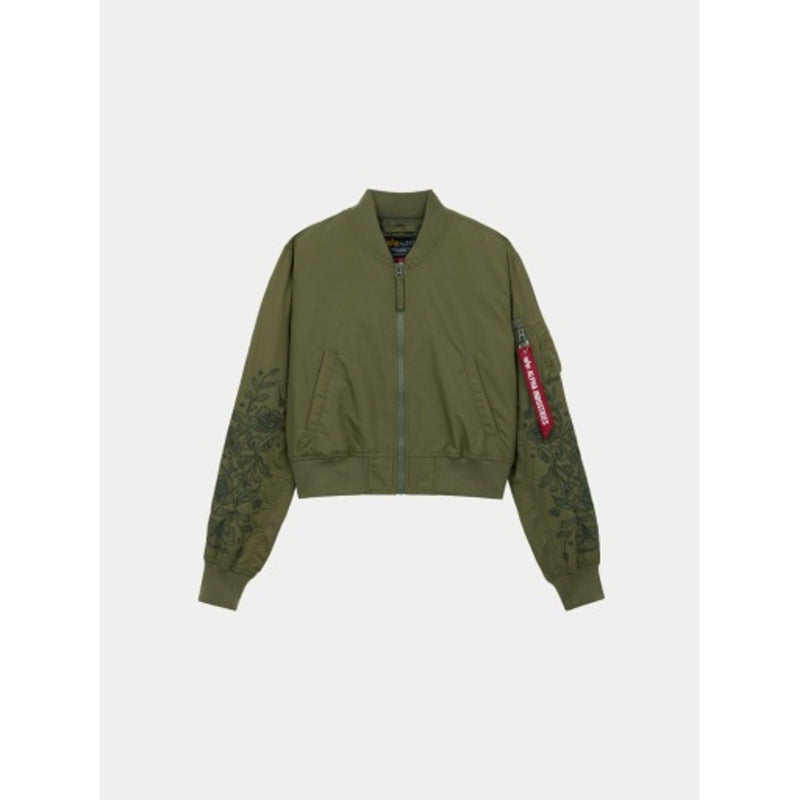 Alpha Industries - Womens L-2b Cropped Flight Jacket with (Hunter Embroidery)
