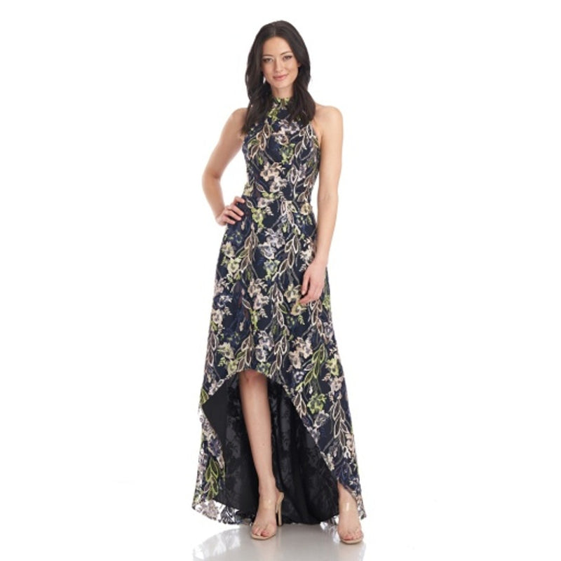 JS Collections - Womens Farren Halter High-Low Gown