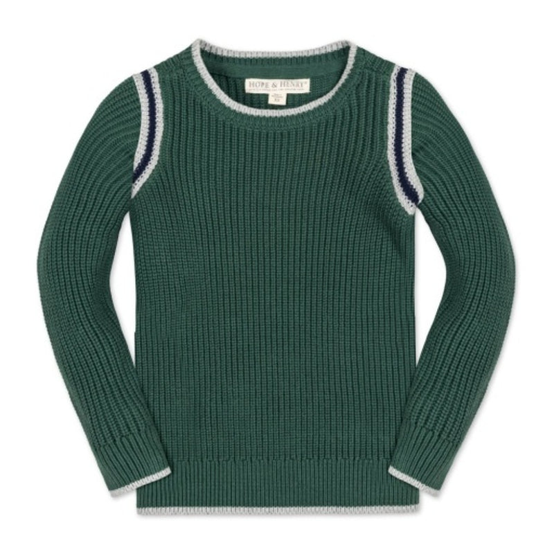 Hope & Henry - Boys Organic Sporty Crew Neck Sweater
