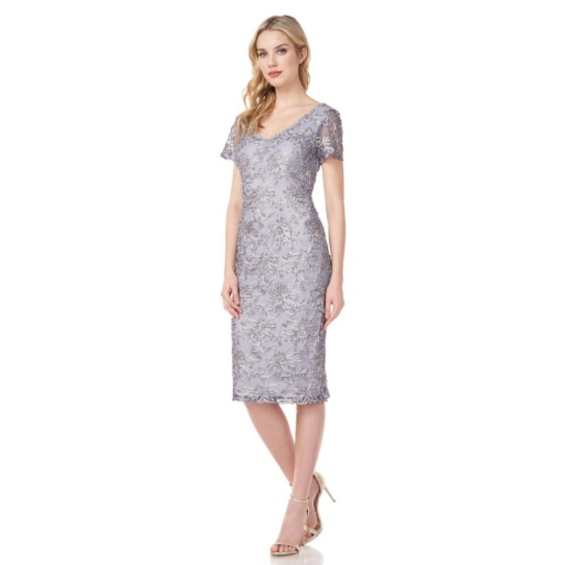 JS Collections - Womens V-Neck Soutache Cocktail Dress