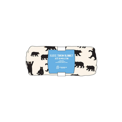 Little Blue House - Unisex Black Bears Fleece Blanket