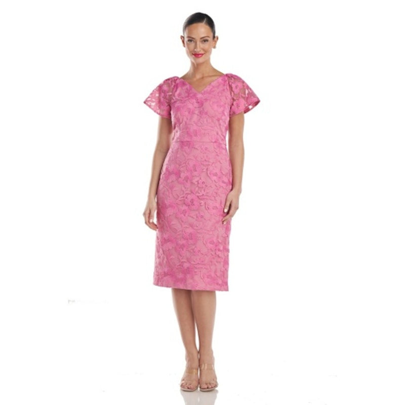 JS Collections - Womens Natasha Flutter Sleeve Dress