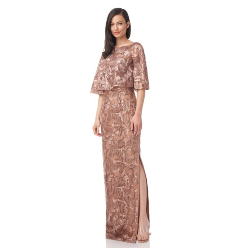 JS Collections - Womens Evalina Column Gown