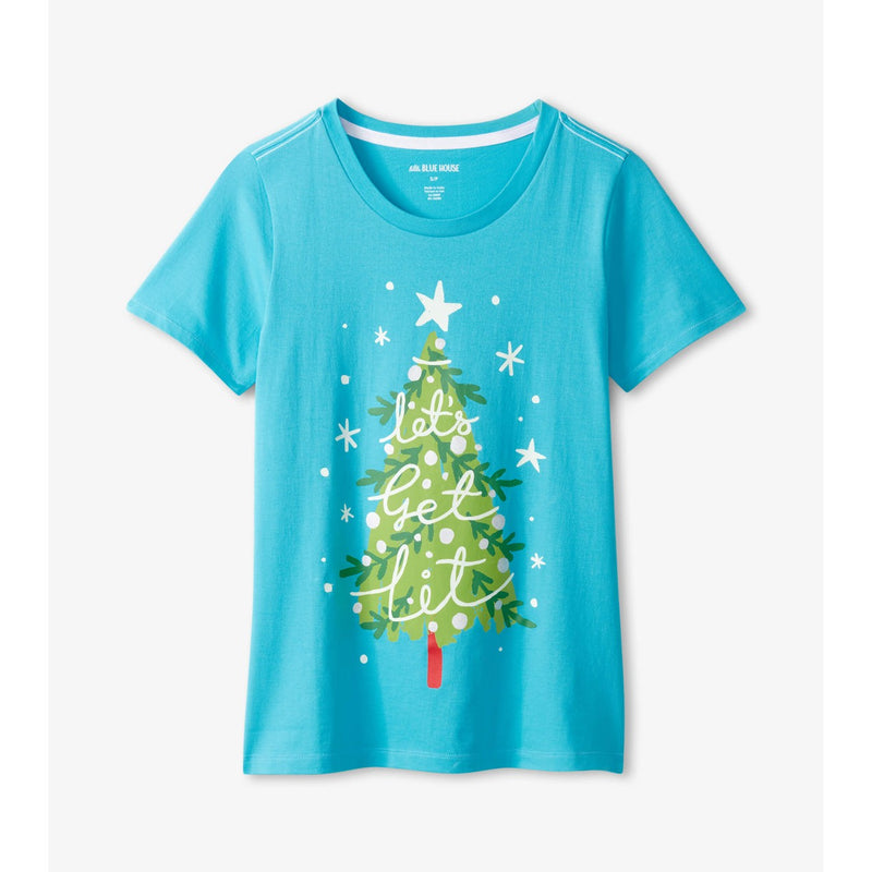 Little Blue House - Christmas Trees Womens Tee