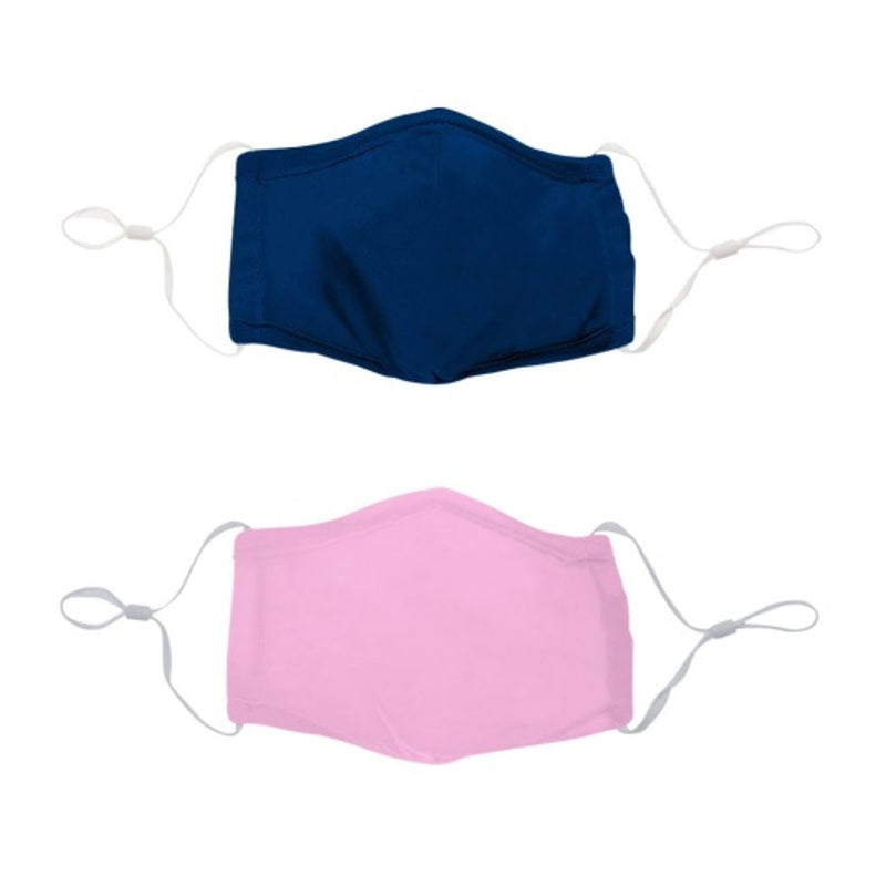 Snapper Rock - Kids Navy/Bubble Pink 2pk Face Mask