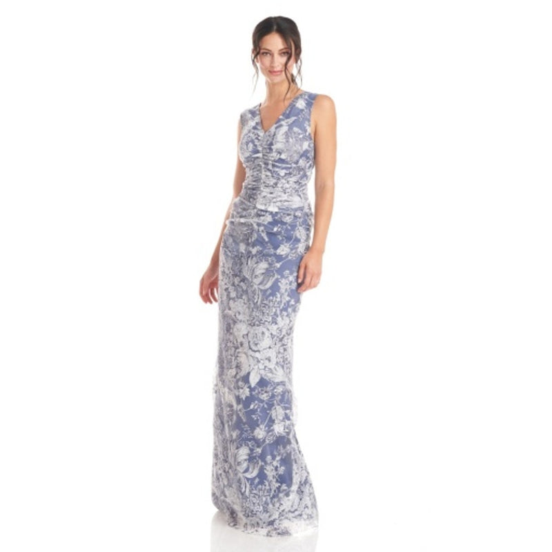JS Collections - Womens Maddison V-Neck a-Line Gown