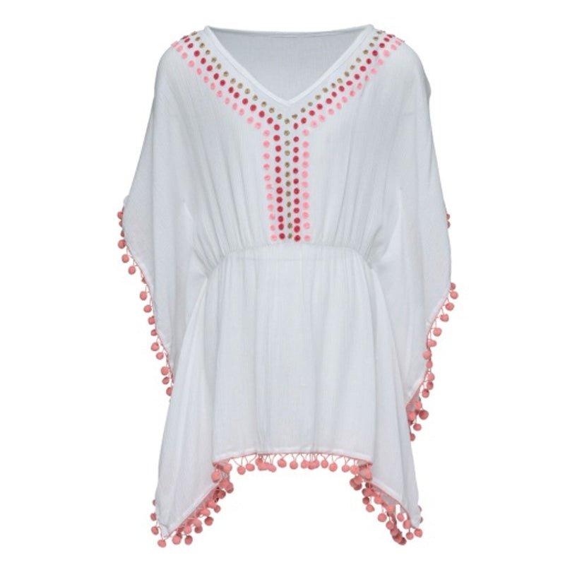 Snapper Rock - Girls White & Dotty Cover Up