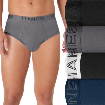 Hanes - Mens Ultimate Men's Underwear Briefs Pack 4-Pack Cotton-Stretch Underwear Moisture-Wicking