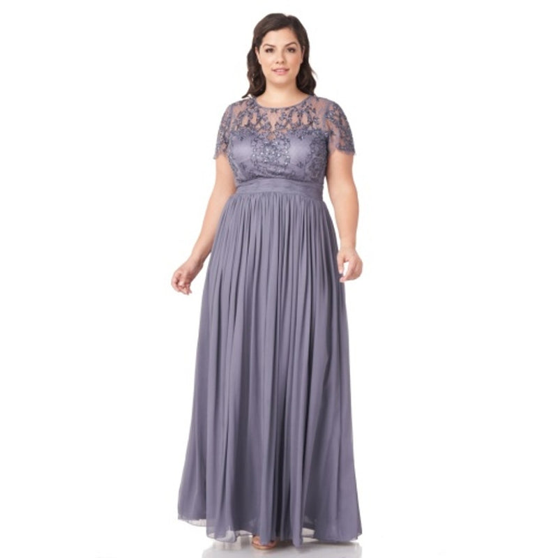 JS Collections - Womens Beaded Dress with Pleats