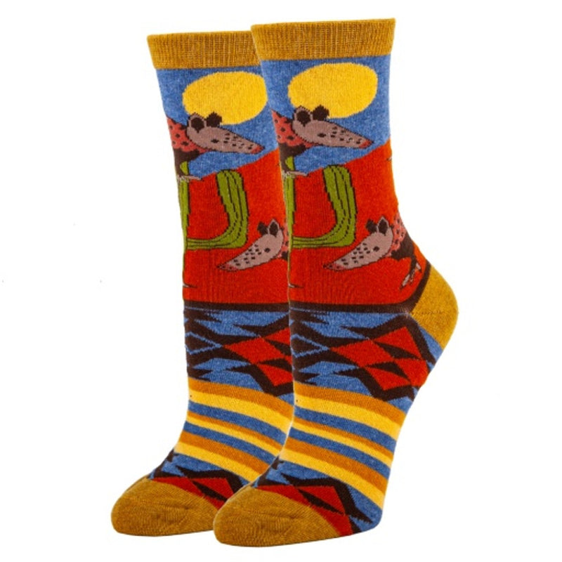 Oooh Yeah - Womens Crew Socks-Armadillo Rodeo