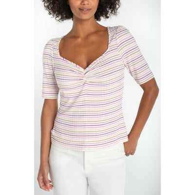 Liverpool Los Angeles - Womens 1/2 Slv Sweetheart Knit Top
