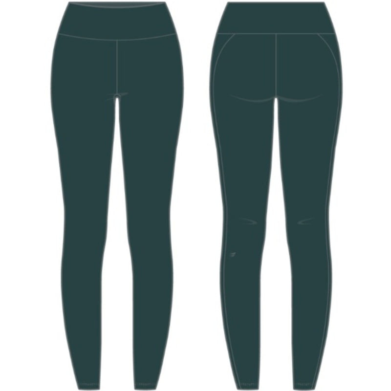 Fabletics - Womens Define High-Waisted Legging - Green Mystique