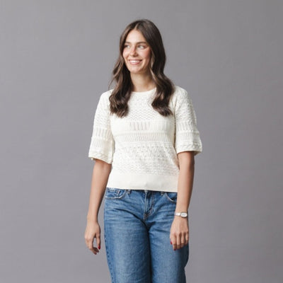Hope & Henry - Womens Organic Bell Sleeve Sweater Top