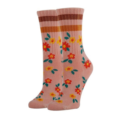 Oooh Yeah - Womens Full Bloom Women's Athletic Crew Socks
