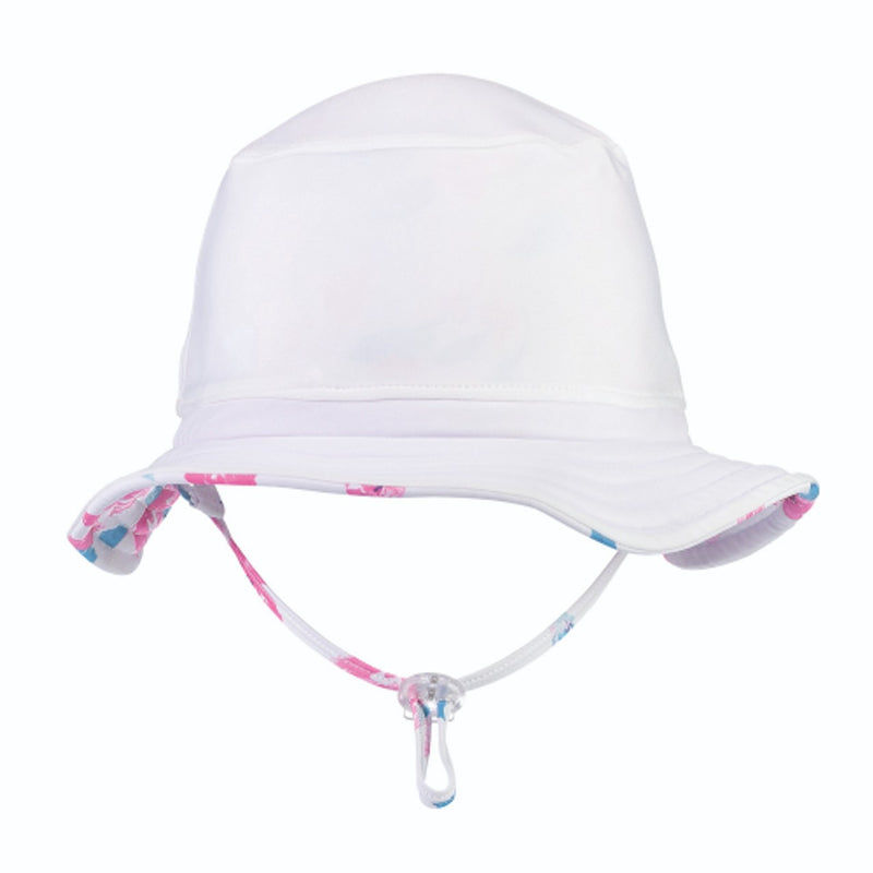 Snapper Rock - Kids White / Pink Stripe Reversible