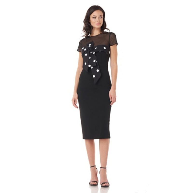 JS Collections - Womens Oversized Bow Cocktail Dress