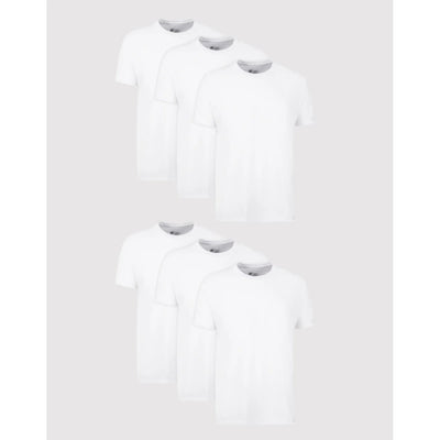Hanes - Mens White Undershirt Odor Control 6-Pack