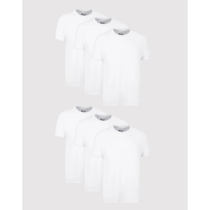 Hanes - Mens White Undershirt Odor Control 6-Pack