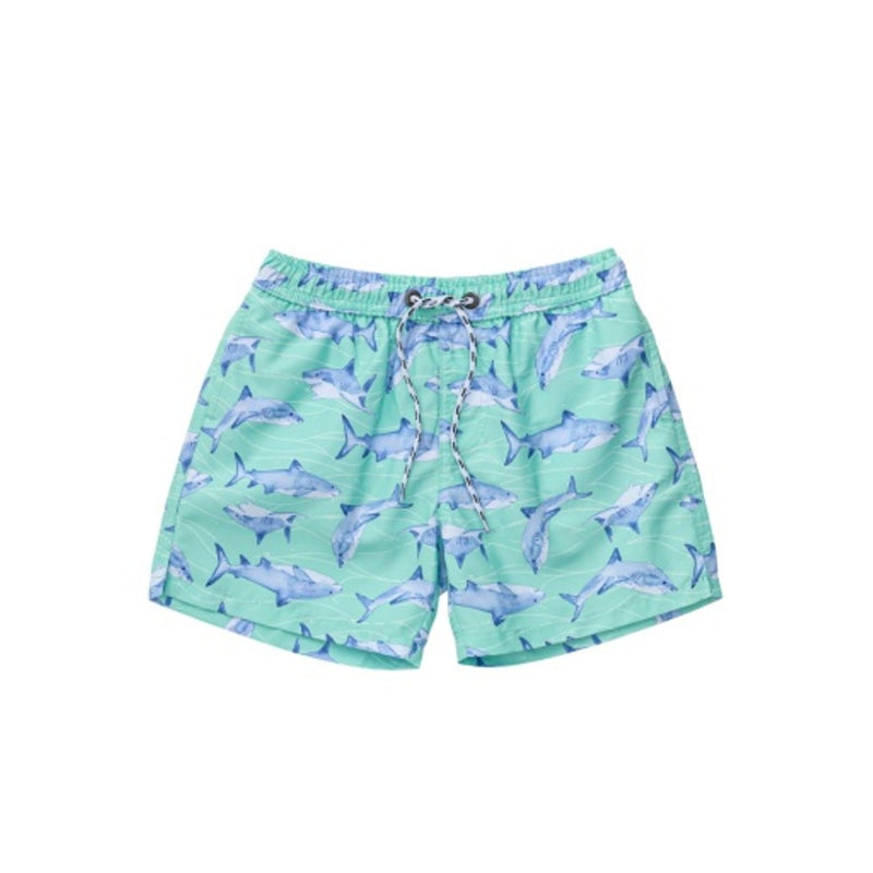 Snapper Rock - Boys Minty Shark Volley Board Short