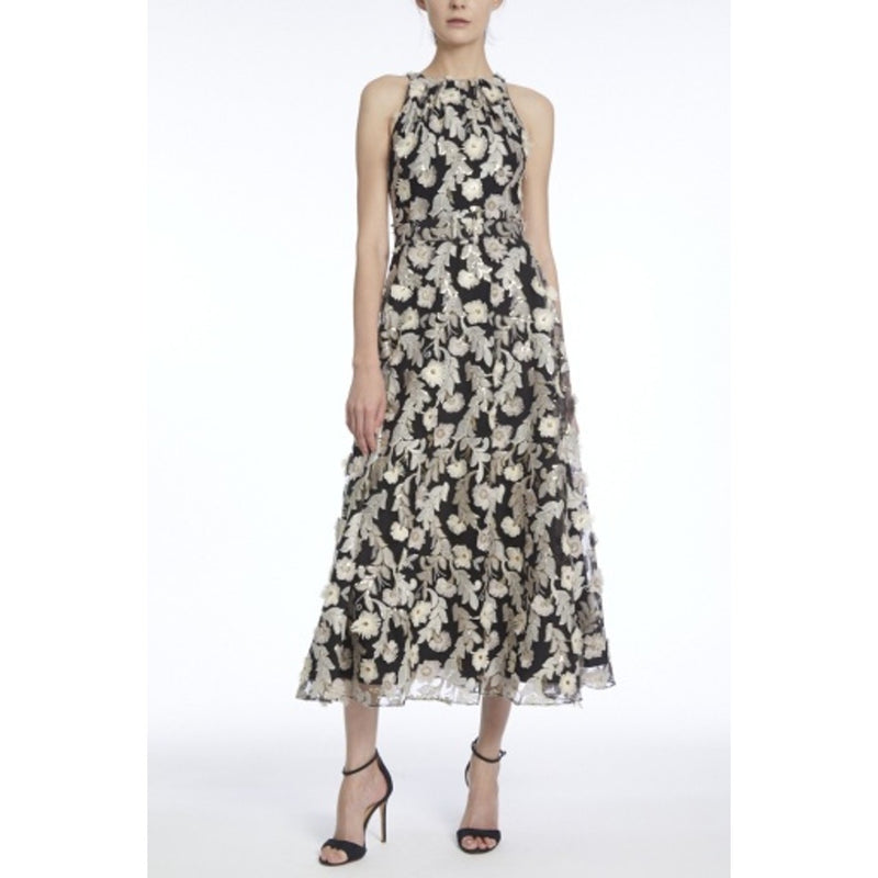 Badgley Mischka - Womens Emb Pleated Nk Ctl