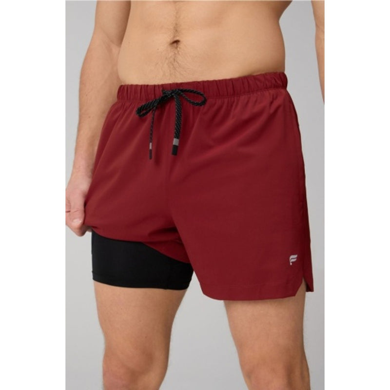 Fabletics - Mens the 5" One Short (Lined) - Spice / Black