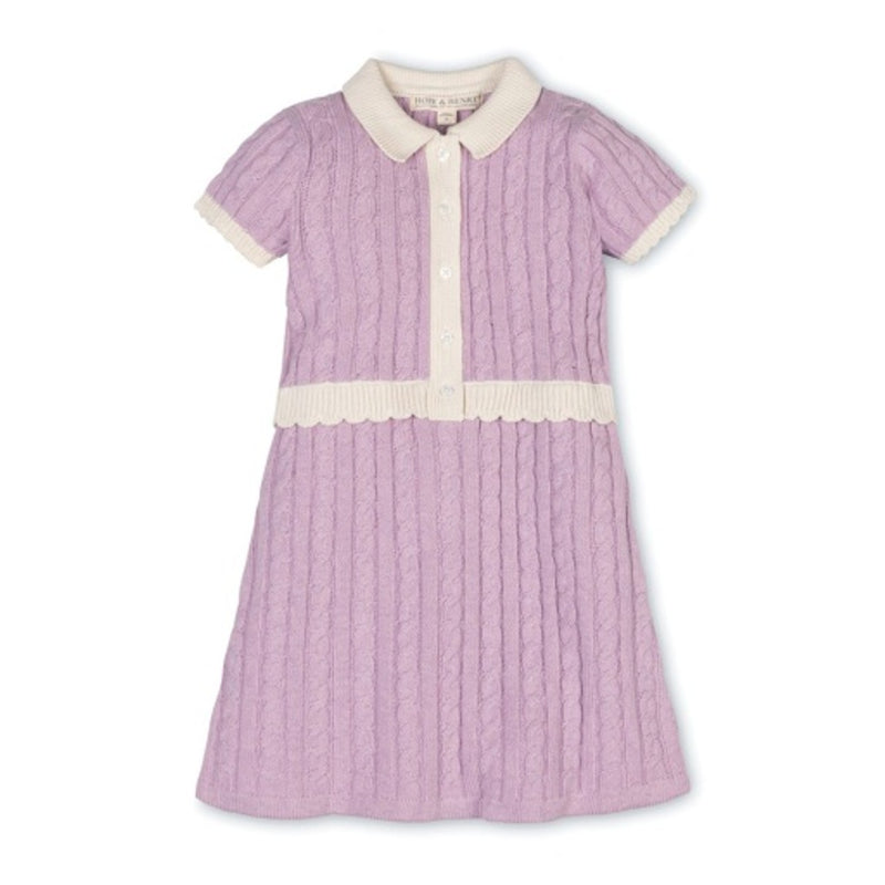 Hope & Henry - Girls Organic Collared Sweater Dress